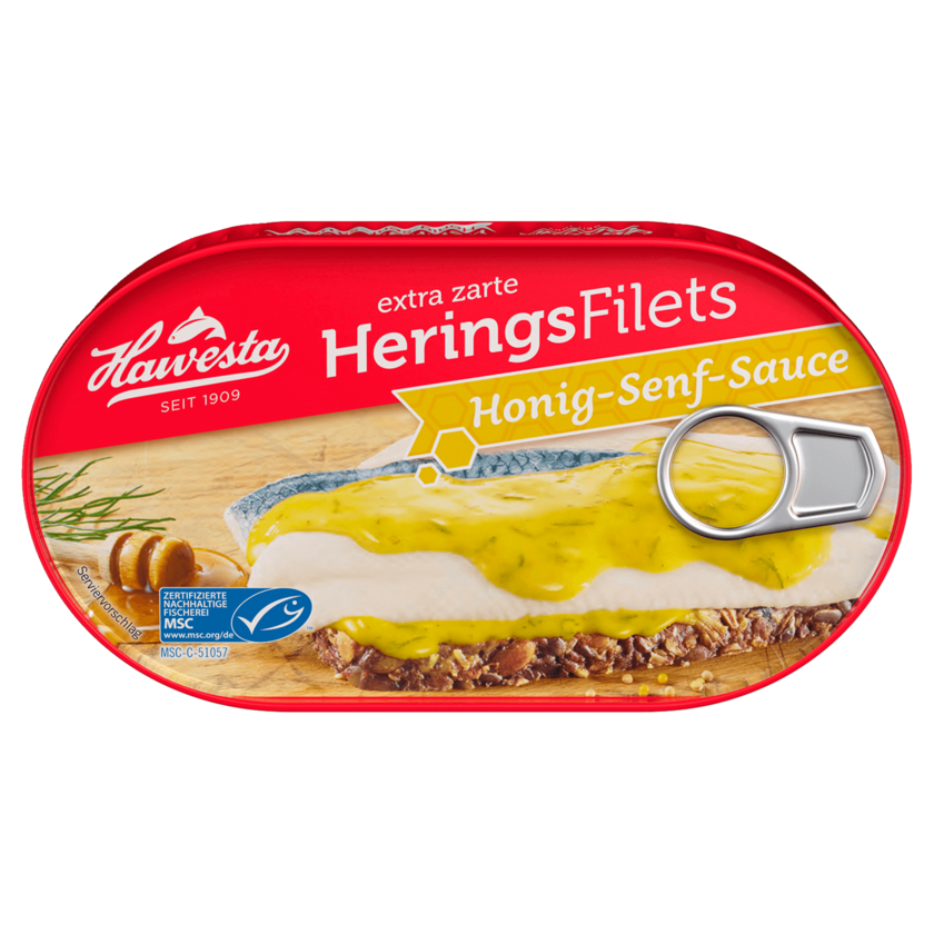 Hawesta Heringfilets in Honig-Senf-Sauce 190g